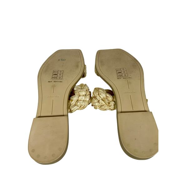 Dolce Vita Women's Indy Braided Straw Slide Sandals - Size 9 - Picture 7 of 7
